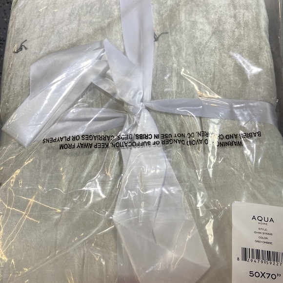 Aqua 50 X 70 VELVET OMBRE. Color:Grey Ombre - Picture 3 of 4